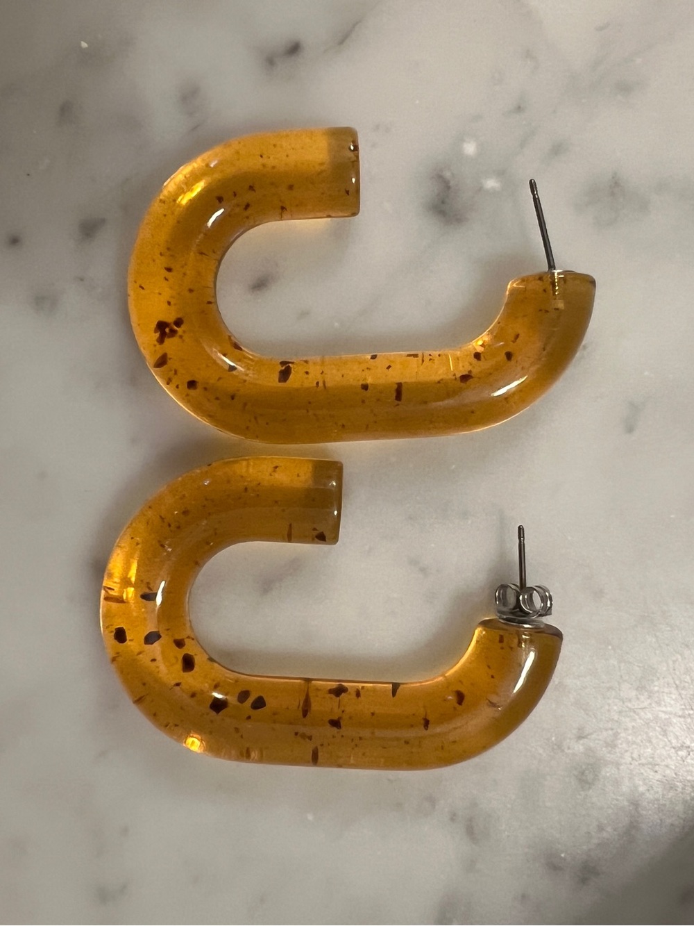 Rachel Comey Amber Speckled Hoop Earrings